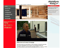 Tablet Screenshot of metallbau-klass.de